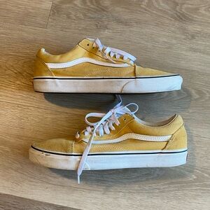 yellow old skool vans shoes